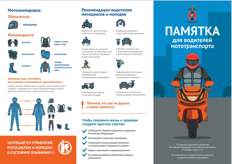 Памятка для водителей мототранспорта.